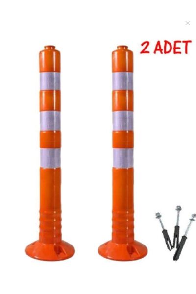 Karaköy Tedarik esnek Otopark Dubası Plastik Yol Şerit Ayırıcı Trafik Dubası 75cm 2 Adet Reflektifli Delinatör 93725