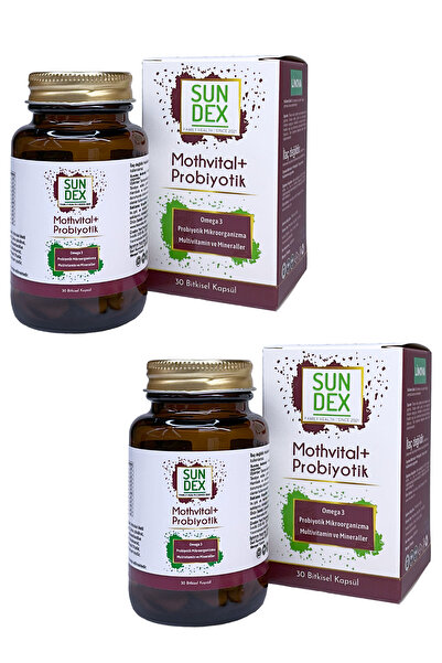 Sun Dex Family Health Since 2021 2 عبوة من Mothvital+بروبيوتيك 30 كبسولة عشبية