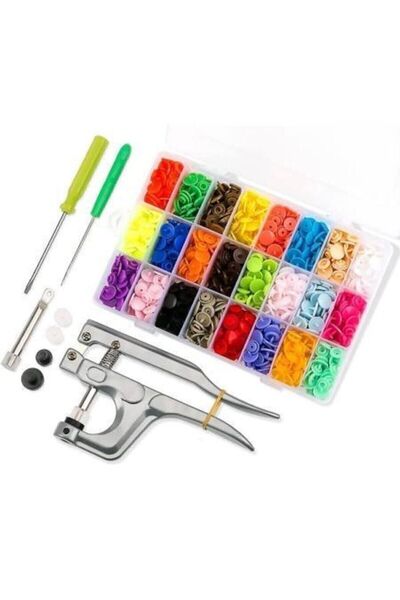 Articolo Hobby Snap Pliers Set and 150 Pieces of Colorful Snaps