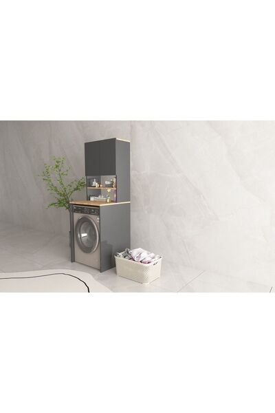 ESYAH Üst Dolaplı Çok Amaçlı Çamaşır Makinesi Dolabı