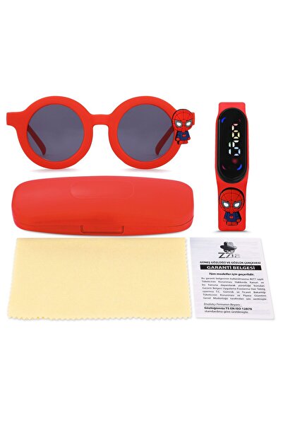 Zzla UV400 Korumalı Çocuk Güneş Gözlüğü 50m Su Geçirmez Çocuk Kol Saati Renkl...
