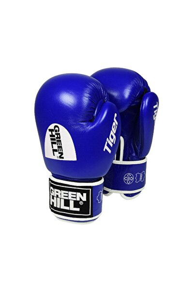 Green Hill Tiger Aiba Onaylı Deri Boks Eldiveni Mavi - BGT-2010