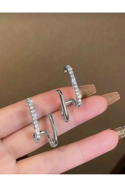 monalisatoka Kadın Zirkon Taşlı Gümüş Küpe