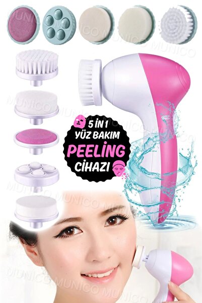 Munico Yüz Temizleme Fırçası Yüz Peeling Spin Cihazı Su Geçirmez Derin Temizl...