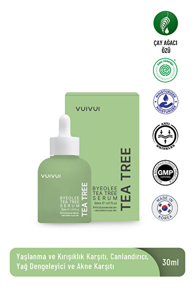 byeolee Çay Ağacı Özü Kore Serum Sivilce ve Akne Karşıtı Arındırıcı Sebum Dengeleyici 30 ml