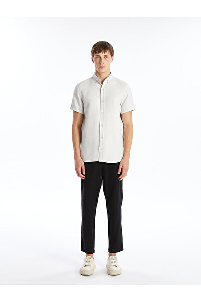 LC Waikiki Férfi ing - vékony szabású, rövid ujjú, Dobby