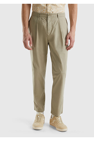 United Colors of Benetton Pantaloni chino pentru bărbați, din amestec de bumb...