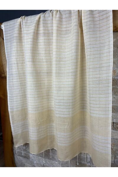 bohemian buldan Natural Orange 90x190 Cotton Peshtemal