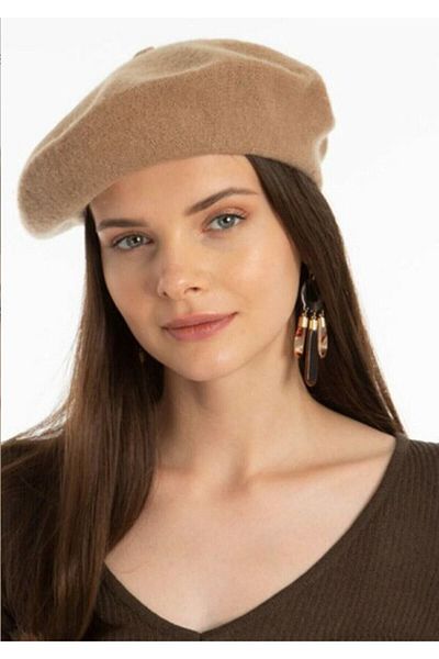 AYER TİCARET Women's Camel Hair Color French Model Painter Beret