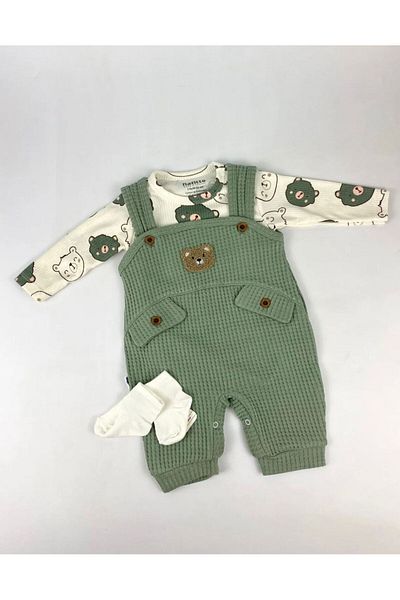 Bumbo Waffle Fabric Embroidered Summer Jumpsuit - All My Fashion, No Pockets