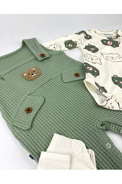 Bumbo Waffle Fabric Embroidered Summer Jumpsuit - All My Fashion, No Pockets