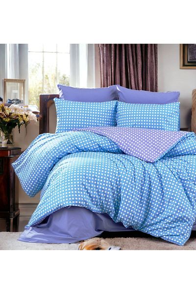 MAJESTE Exclusive 100% Cotton Poplin Akfil Ranforce Double Duvet Cover Set (4 Pillow Cases)-1324M