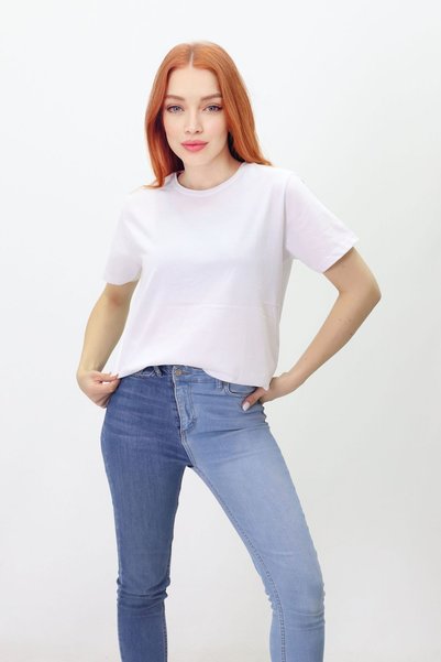 get crazy collection Cotton Oversized Fit Crew Neck Short Sleeve T-Shirt Unisex Fit