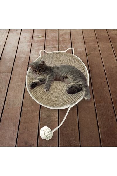 AFRALYAHOME 50cm Cat Scratching Carpet - Jute Rope Cat Mat, Multi-Purpose