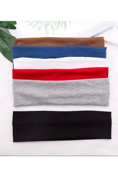BERG 100% Cotton 6-Piece Combed Cotton Hair Band Pack