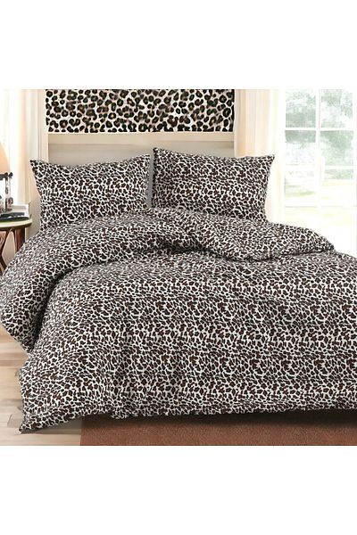 MAJESTE Leopard / Cotton Ranforce Does Not Want Iron Non-Wrinkle Single Duvet Cover Set - 8373t