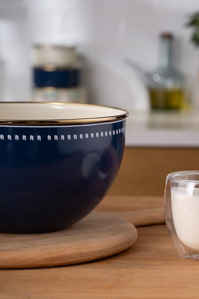 Emsan 24 cm Hasbahçe Enamel Mixing Bowl