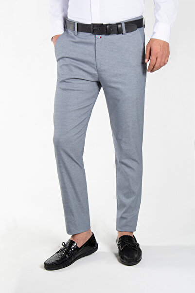 ADEGO Italian Cut Slim Fit Ash Gray Cotton Pants