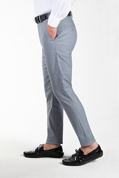 ADEGO Italian Cut Slim Fit Ash Gray Cotton Pants