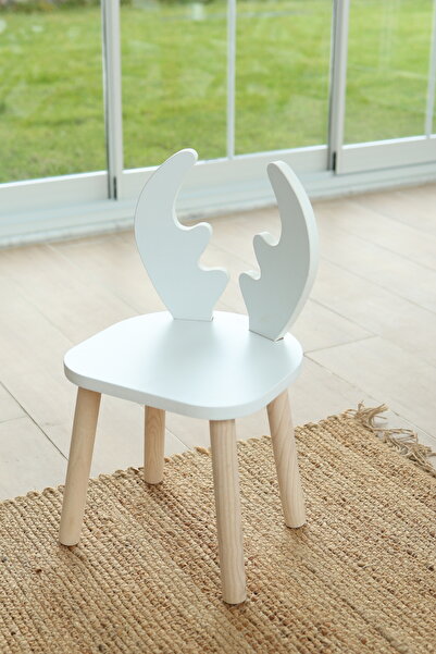 The Mimar The White Deer Sandalye (Geyik Çocuk Montessori Çalışma Sandalyesi)