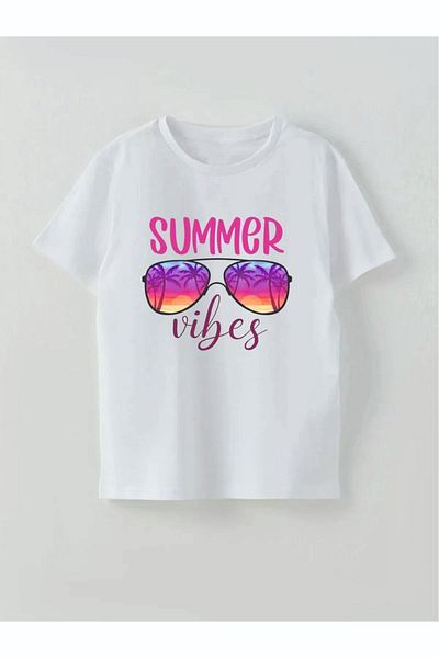 Cevval Tricou pentru fete - Imprimat cu ochelari de soare