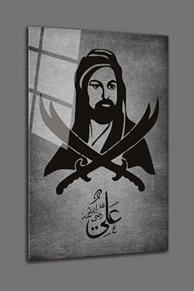 BV DEKOR HZ. ALİ Dekoratif Cam Tablo- Hz. Ali Manevi Cam Tablo-4mm Kırılmaz T...