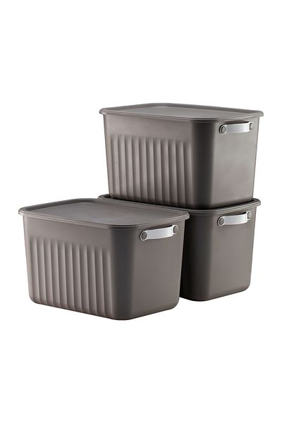 LIUWA 15 Lt Capacity 3 PCS Storage Box Mix - Organizer and Storage Box