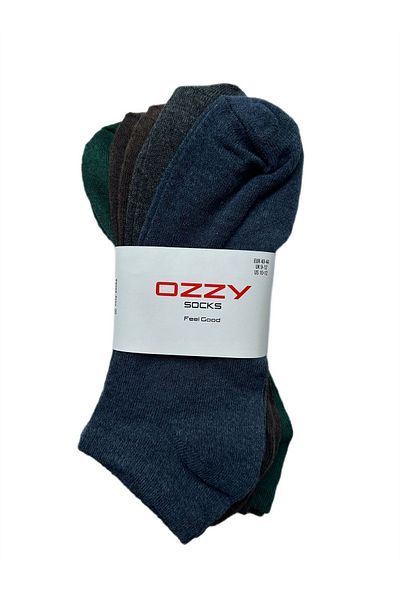 Ozzy Socks 12 Pairs of Colorful Economical Cotton Men's Booties
