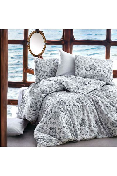 MAJESTE Combined/Cotton Ranforce Does Not Want Iron, Non-Wrinkle Double Duvet Cover Set-4 with Pillow Case-2263