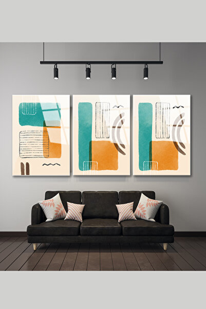 BV DEKOR ΣΕΤ 3 ΤΕΜΑΧΙΩΝ ΑΦΗΡΗΜΕΝΟ ΔΙΑΚΟΣΜΗΤΙΚΟ ΓΥΑΛΙΝΟ ΠΙΝΑΚΑ-ΔΩΡΟ ΓΙΑ ΣΠΙΤΙ-...