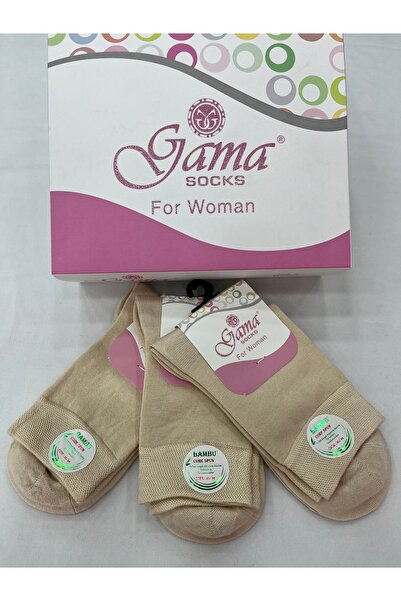 Gama Çorap 3 Pieces Bamboo Natural 100% Thin Summer Nylon Free Women's Socks