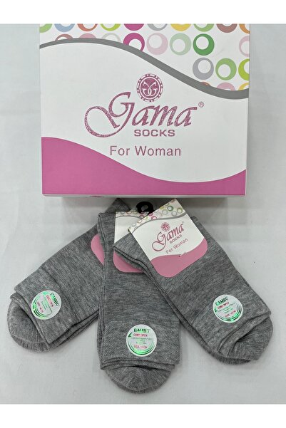 Gama Çorap 3 Pieces Bamboo Natural 100% Thin Summer Nylon Free Women's Socks