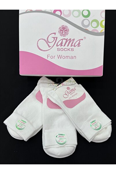 Gama Çorap 3 Pieces Bamboo Natural 100% Thin Summer Nylon Free Women's Socks
