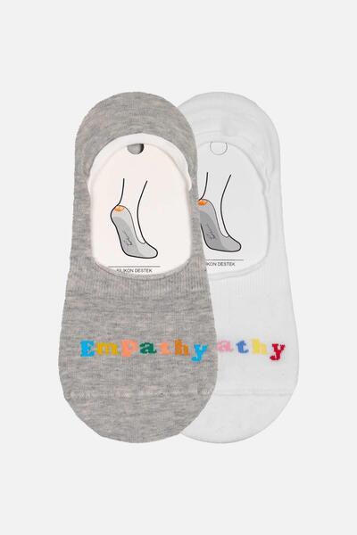 Mısırlı Aytuğ Women's Cotton 2 Pairs Special Boxed Ballerinas - 31354 2