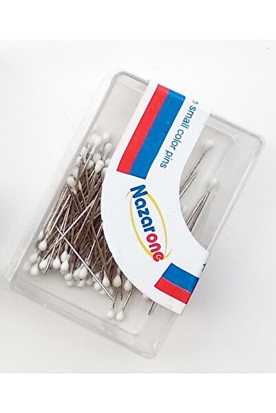 Kezban Tekstil طقم دبوس رأس أبيض 28 مم 100 قطعة