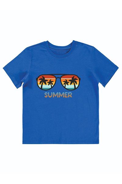 Cevval Tricou pentru copii cu model ochelari de soare