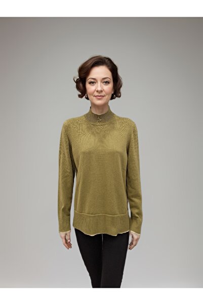 Okçu Triko 100% Cotton Half Turtleneck Sweater