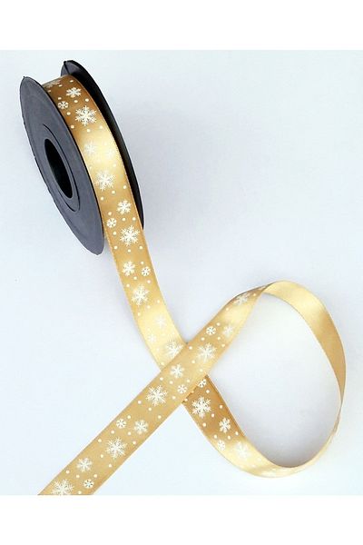 Kezban Tekstil Yellow (Gold) Satin New Year Ribbon 2 Cm Width 2 M Length