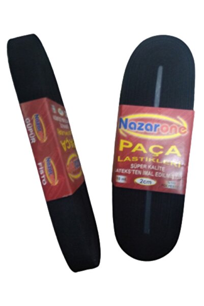 Kezban Tekstil Yassı Lastik Bel Paça Lastiği Siyah 2 Cm Eninde 10 Metre