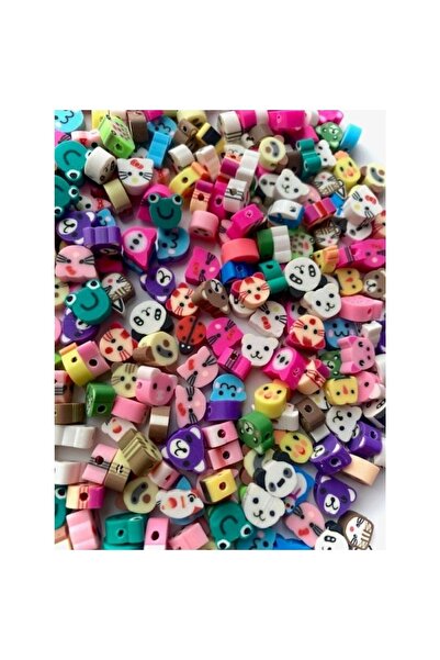 Kezban Tekstil 25 bucăți 10 mm argilă polimerică Fimo mărgele mixte cu figuri...