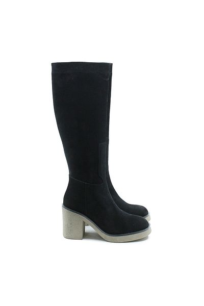 Gusse Women's Black Genuine Leather Boots