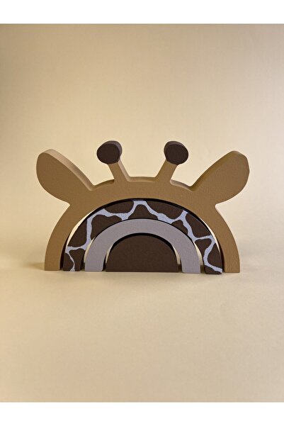 Gra Baby Accessories Ahşap Eğitsel Oyuncak Dört Parçalı Zürafa