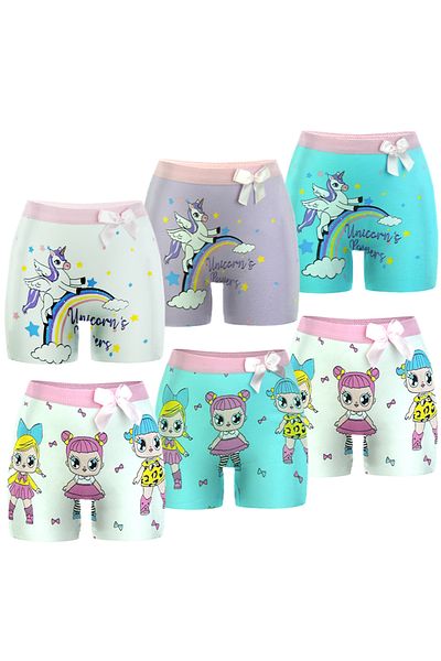 MODERN ASIR Lenjerie de corp pentru fete, bumbac, elastic, lycra, imprimat, 3 piese