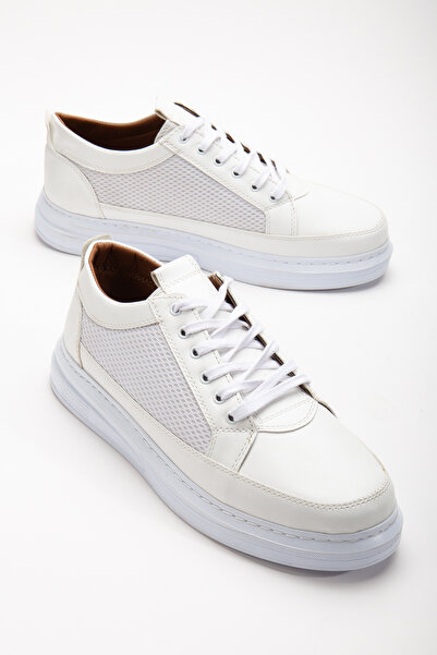 Sanvio Tarzkar Erkek Beyaz Günlük Esnek Kolay Giyilebilir Dikişli Hafif Taban Yürüyüş Garantili Spor Ayakkabı