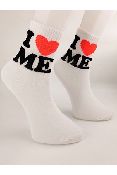 Shuttle Park Unisex Comics I Love Me Written College Κάλτσες