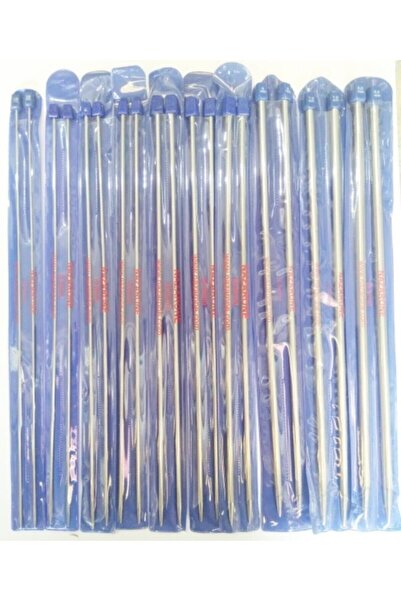 Kezban Tekstil Örgü Şiş Seti Titanyum (2-2,5-3-3,5-4-4,5-5-6-7-8)no 10 Adet