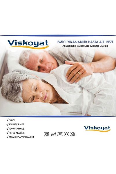 VİSKOYAT 2-Pack 75x85 Viscoat Patient Pad and Diapers - Waterproof and Washable