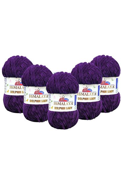Himalaya Dolphin Baby Velvet Thread 5 Pack - 80328 Purple - 100 Gr120 Mt