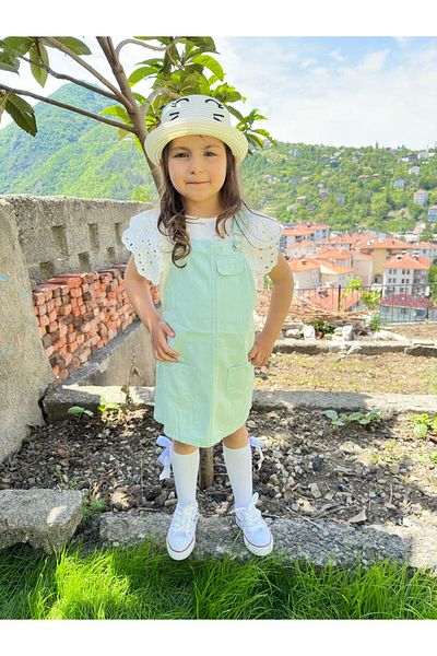 VOSVOSBABY Water Green Pocket Detailed Salopett
