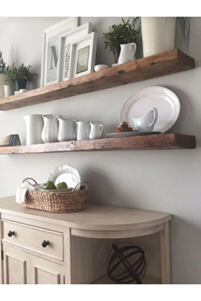 Yggdrasil Home Decor Dekoratif Doğal Ahşap  2’li  80 x 15 x 4 cm (Gizli Apara...